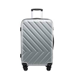 AQQWWER Gepäckset Travel Suitcase On Wheels,Trolley Luggage Sets,Carry On Luggage,Suitcase Set,Cabin Rolling Luggage (Color : Silver, Size : 20") von AQQWWER