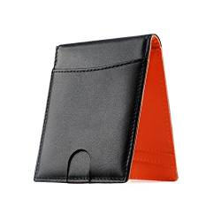 AQQWWER Herren Geldbörse Herren ultradünne Brieftasche mit Brieftasche Kreditkarten Beautyclip Herrengeschenk (Color : Orange) von AQQWWER