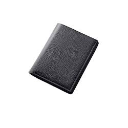 AQQWWER Herren Geldbörse Mini Slim Wallet männliches lässiges Leder PU. Geldbörse portafoglio Uomo Money Clip dünne männer Brieftasche (Color : Black) von AQQWWER