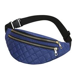 AQQWWER Hüfttasche Camouflage Herren-Gürteltasche Herren-Gürteltasche Strapazierfähige Taille Canvas-Gürteltasche Sporttasche Tasche Reißverschlusstasche Herrentasche (Color : Blue) von AQQWWER