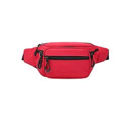 AQQWWER Hüfttasche Erwachsene Taille Tasche Multifunktionale Brusttasche Damen Sporttasche Männer Laufasche Tragbare Brieftasche (Color : Red) von AQQWWER