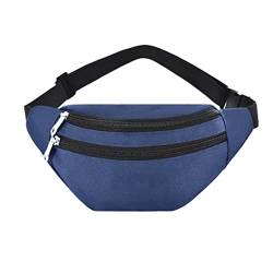 AQQWWER Hüfttasche Hüfttasche, DREI Reißverschlusstaschen, Brusttasche, wasserdichte Hüfttasche (Color : Blue) von AQQWWER