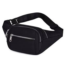 AQQWWER Hüfttasche Neue Fanny-Packung for Frauen Multi-Pocket-Tasche Taschen Mann Mode Bum Bag Reise Crossbody Brusttaschen Unisex Hüfttasche (Color : Black) von AQQWWER