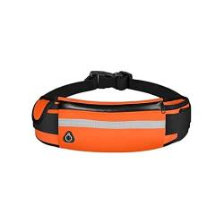 AQQWWER Hüfttasche Waist Pack Running Bag Sport Portable Gym Holographic Waist Bag Men Women Phone Belt Bag Multi-func Jogging (Color : Orange) von AQQWWER