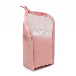 AQQWWER Schminktasche 1 Pc Stand Cosmetic Bag for Women Clear Zipper Makeup Bag Travel Makeup Brush Holder Organizer Toiletry Bag von AQQWWER