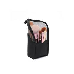 AQQWWER Schminktasche 1pc Women's Cosmetic Bag Transparent Zipper Cosmetic Bag Travel Women's Cosmetic Brush Holder Storage Bag Cosmetic Bag (Color : Black) von AQQWWER