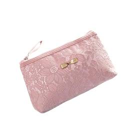 AQQWWER Schminktasche Quality Cosmetic Bag Portable Women Bag Cosmetic Bag (Color : Pink) von AQQWWER