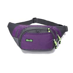 AQQWWER Umhängetaschen für Damen Women and Man NewSports Fashion Waterproof Chest Bag Unisex Waist Bag Ladies Waist Packs Belly Belt Bag (Color : Purple) von AQQWWER