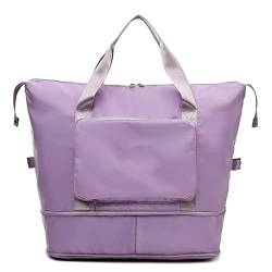 AQQWWER Wanderrucksack Faltbare Reisetaschen wasserdichte Tragetasche Reisegepäcktaschen für Frauen Große Kapazität Multifunktionale Reisetaschen Handtasche (Color : Pink) von AQQWWER