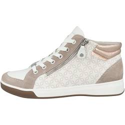 ARA Damen Rom Mid-cut Sneaker, SAND,WEISS/ROSEGOLD, 39 EU von ARA