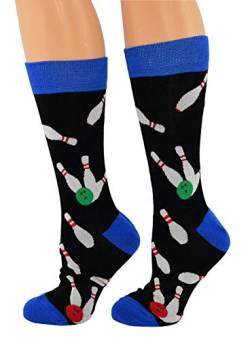 ARAD Bowling-Socken für Männer und Frauen, verrücktes Sportthema. - Blau - Einheitsgröße von ARAD