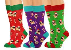 ARAD Lustige Mops-Socken für Männer und Frauen, verrückte Weihnachts-Hundebekleidung - - Einheitsgröße von ARAD