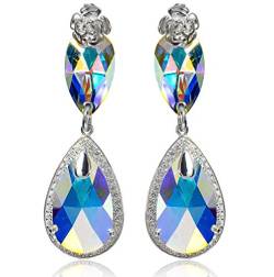 Originale Kristalle, einzigartige Ohrringe, Aurora, Encante, Sterlingsilber, 925 Zertifikat von ARANDE Jewelry SWAROVSKI Crystals