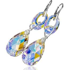 Ohrringe Originalkristalle Aurora Blossom Sterling Silber 925 Zertifikat von ARANDE