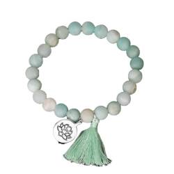 Natural Stone Bracelet,Lotus Design Mondstein-Armband, Anti-Angst-Relax-Armband, Glückskristall-Armband, Schmuckgeschenke Für Frauen von ARBM