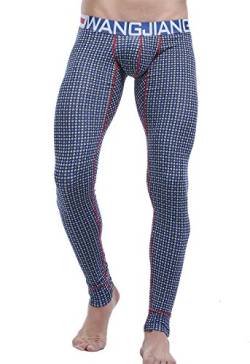 ARCITON Herren Leggings Thermounterwäsche Thermo Unterhose Lang Männer Warme Thermohose Winter L(Taille: 81cm-88cm) Blau Stern von ARCITON