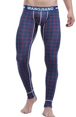 ARCITON Herren Leggings Thermounterwäsche Thermo Unterhose Lang Männer Warme Thermohose Winter L(Taille: 81cm-88cm) Karierter von ARCITON