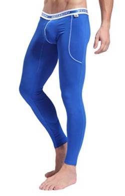 ARCITON Thermounterwäsche Herren Leggings Thermo Unterhose Lang Männer Warme Thermohose Winter M(Taille: 73cm-81cm) 3004cku Blau von ARCITON