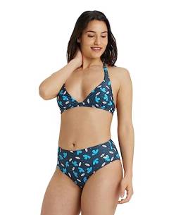 ARENA All Over Damen Neckholder Top Bikini Set Mode Zweiteiliger Badeanzug Badeanzug Strand & Pool, Asphalt Multi, XL von ARENA