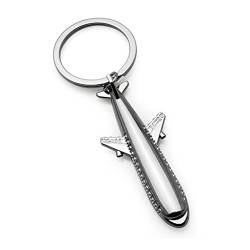 ARFUKA Schlüsselanhänger Edelstahl Auto Schlüsselanhänger Flugzeug Anhänger Metall Keychain Schlüsselbund Geburtstag Weihnachtsgeschenke für Männer und Frauen von ARFUKA