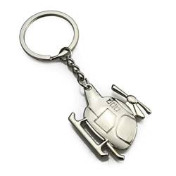 ARFUKA Schlüsselanhänger Edelstahl Auto Schlüsselanhänger Hubschrauber Anhänger Metall Keychain Schlüsselbund Geburtstag Weihnachtsgeschenke für Männer und Frauen von ARFUKA