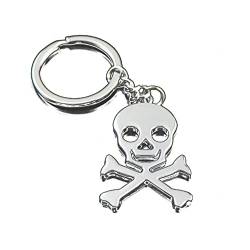 ARFUKA Schlüsselanhänger Edelstahl Auto Schlüsselanhänger Totenkopf Anhänger Metall Keychain Schlüsselbund Geburtstag Weihnachtsgeschenke für Männer und Frauen von ARFUKA