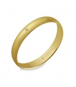 ARGYOR - Seide – Ehering aus Gelbgold und Diamant – 3 mm – 64 von ARGYOR