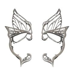 ARHZ Elfenohren schmuck Elfen Ohrringe für Damen Silber Elfenohren Manschetten Ohrclips Ohne Ohrlöcher für Halloween Cosplay Hochzeit von ARHZ