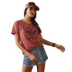 ARIAT Damen Farm Hair T-Shirt, Red Clay Heather, X-Gro von ARIAT