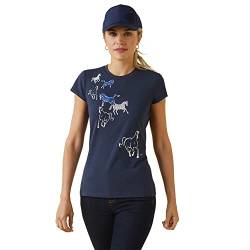 ARIAT Damen Frolic T-Shirt Hemd, Marineblau, Sonnenfinsternis, Klein von ARIAT