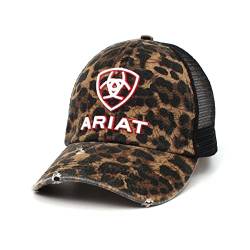 ARIAT Damen Leopard Distressed Pony Flo Cap, Schwarz Leopard, Einheitsgröße von ARIAT