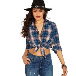 ARIAT Damen Real Billie Jean Shirt, Woodland Plaid, XX-Large von ARIAT