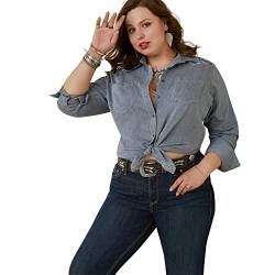 ARIAT Damen Real Billie Jean Shirt Hemd, Cassidy Chambray Bestickt, X-Groß von ARIAT