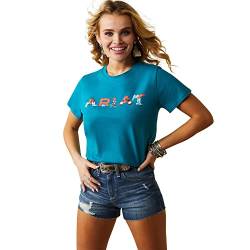 ARIAT Damen Real Boot Kickin' Logo Tee, Exotic Plume, XX-Large von ARIAT