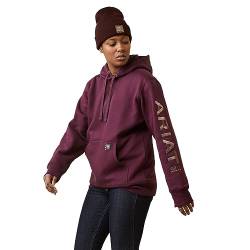 ARIAT Damen Rebar Graphic Hoodie, Potent Purple/Peppercorn, XL von ARIAT