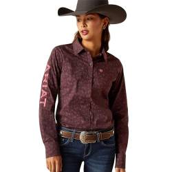 ARIAT Damen Wrinkle Resist Team Kirby Stretch Shirt, Ancestry-Aufdruck, Mittel von ARIAT