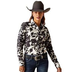 ARIAT Damen Wrinkle Resist Team Kirby Stretch Shirt, Kuh, Klein von ARIAT