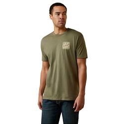 ARIAT Herren Curve Ball T-Shirt, Military Heather, XL von ARIAT