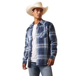 ARIAT Herren Habel Retro Fit Hemd, Dunkles Denim, L von ARIAT