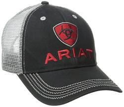 ARIAT Herren Schwarz Rot Grau Mesh Hut, Schwarz, Einheitsgröße von ARIAT