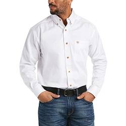 ARIAT Herren Solid Twill-Shirt, gepunktet Hemd, Wei, Mittel von ARIAT