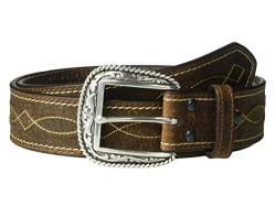 ARIAT Herren Wave and Diamond Stitch Center Belt Gürtel, braun, 40 von ARIAT