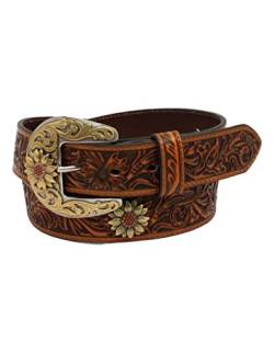 Ariat Damen Sonnenblume Concho Gürtel Braun Leder, braun, Small von ARIAT