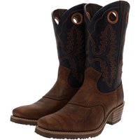 Ariat HYBRID ROUGHSTOCK SQUARE TOE Braun Cowboystiefel Herren Westernreitstiefel von ARIAT