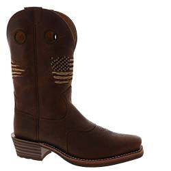 Ariat Roughstock Herren Stiefel mit quadratischer Zehenpartie, wadenhoch, Braun, braun, 42 von ARIAT