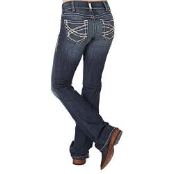 Ariat Women's R.E.A.L. Riding Mid Rise Boot Cut Jean, Ocean, 33 Regular von ARIAT