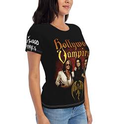 Hollywood Band Vampires Raise-The-Dead-Tour Damen T-Shirt Casual Rundhals Kurzarm Hip Hop Grafik Pullover Tees Bluse für Outdoor Sommer Schwarz, Schwarz , XL von ARIOAT