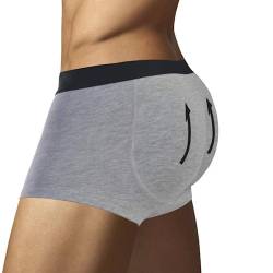 ARIUS Boxer-Unterhose mit Füllung in der hinteren - erweitert das Volumen und die Größe vom Gesäß - Men’s Padded Buttocks - Men's Shapewear - Push UP Herren (M) von ARIUS