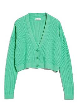 ARMEDANGELS DAMIRAA Soft - Damen Cardigan Oversized Fit aus LENZING™ ECOVERO™ Mix M Bright Lime Strick Cardigan Rundhals Oversize von ARMEDANGELS