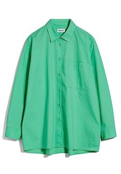 ARMEDANGELS EALGAA - Damen L Bright Lime Bluse Langarm Rundhalsausschnitt Loose Fit von ARMEDANGELS